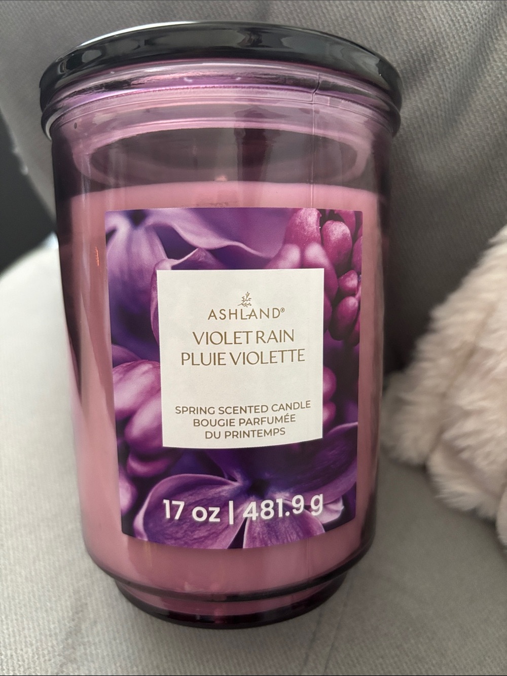 Ashland Violet Rain Spring Scented Candle - Light Purple Glass